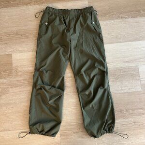Idun Jade Green Parachute Pants